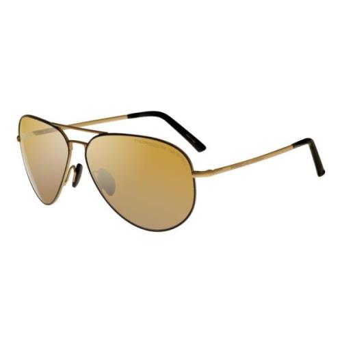Porsche Design Bronze/Brown Gold Sunglasses Yellow, Herr