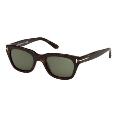 Tom Ford Mörk Havana/Grön Solglasögon Snowdon FT 0237 Green, Unisex