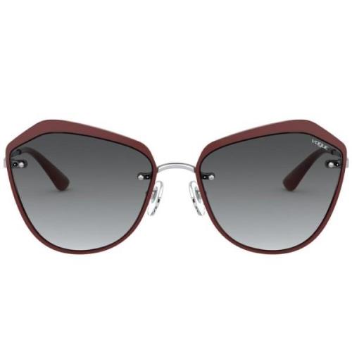 Vogue Solglasögon i Burgundy/Grey Shaded Multicolor, Dam