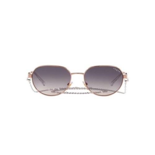 Vogue Rose Gold Sunglasses with Pink Shaded Lenses Yellow, Dam