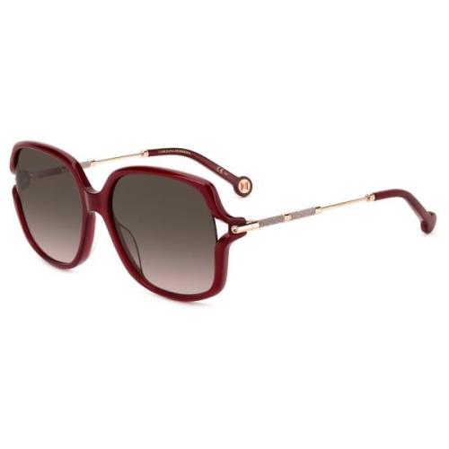 Carolina Herrera Burgundy/Brown Shaded Sunglasses Multicolor, Dam