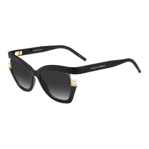 Carolina Herrera Black/Dark Grey Shaded Sunglasses Black, Dam