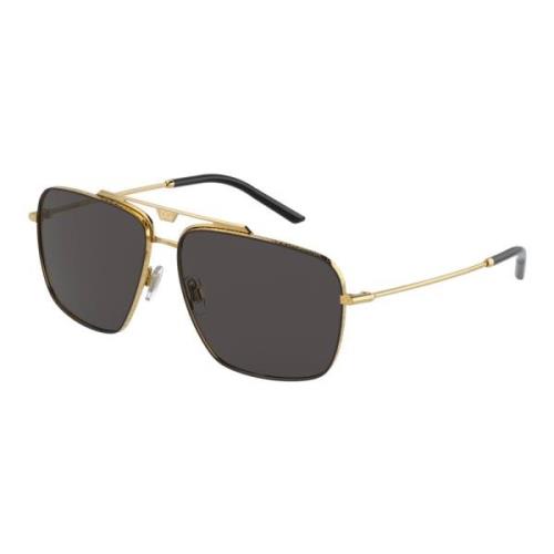 Dolce & Gabbana Slim DG 2264 Sunglasses Gold/Grey Yellow, Herr
