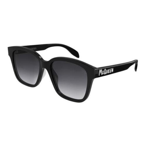 Alexander McQueen Black/Grey Shaded Sunglasses Multicolor, Dam