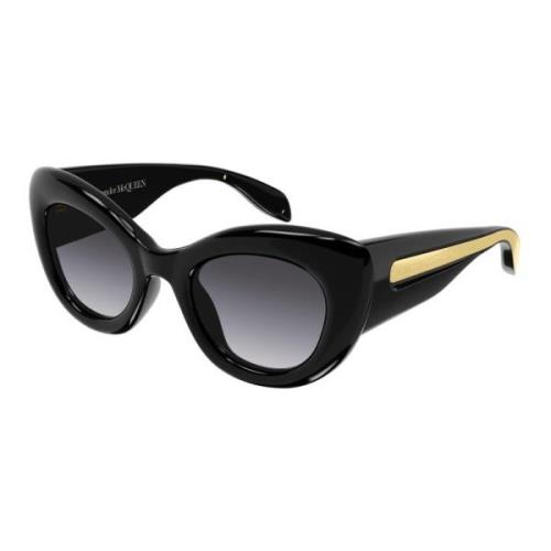 Alexander McQueen Black/Grey Shaded Sunglasses Black, Dam