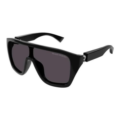 Alexander McQueen Black/Grey Sunglasses Black, Herr