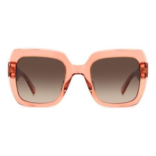 Kate Spade Peach/Dark Brown Shaded Sunglasses Brown, Dam
