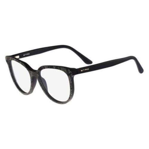Etro Matte Black Paisley Eyewear Frames Black, Unisex