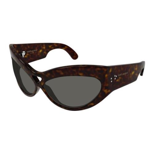 Saint Laurent Havana/Grey Sunglasses SL 77 Brown, Dam