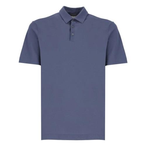 Zanone Polo Shirts Blue, Herr