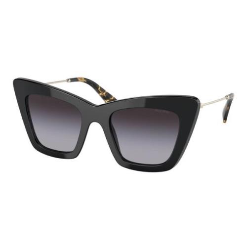 Miu Miu Black/Grey Sunglasses SMU 01Ws Black, Dam