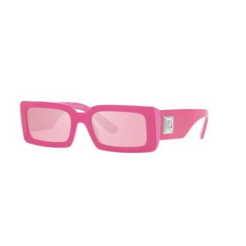 Dolce & Gabbana Metallic Pink/Rosa Solglasögon Pink, Dam