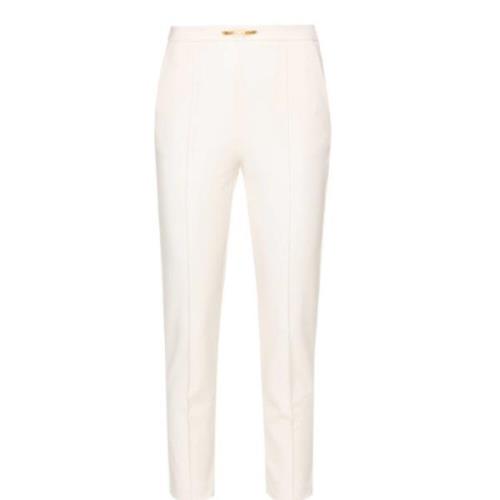 Elisabetta Franchi Cropped Trousers White, Dam