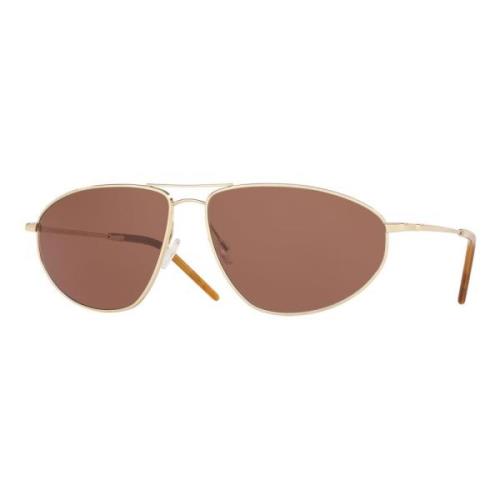 Oliver Peoples Kallen OV 1261S Sunglasses Soft Gold/Rosewood Yellow, H...