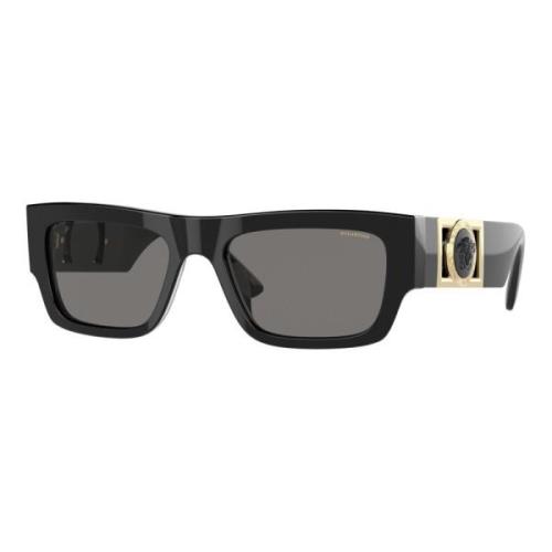 Versace Black/Grey Sunglasses Black, Herr