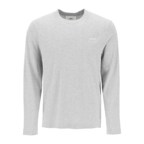 Ami Paris Long Sleeve Tops Gray, Herr