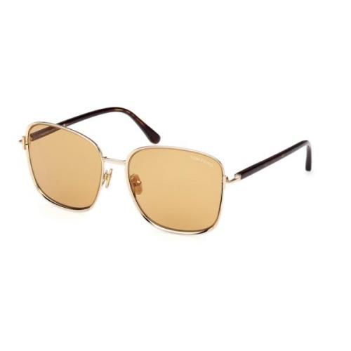 Tom Ford Guld/Gulbruna Solglasögon Brown, Unisex