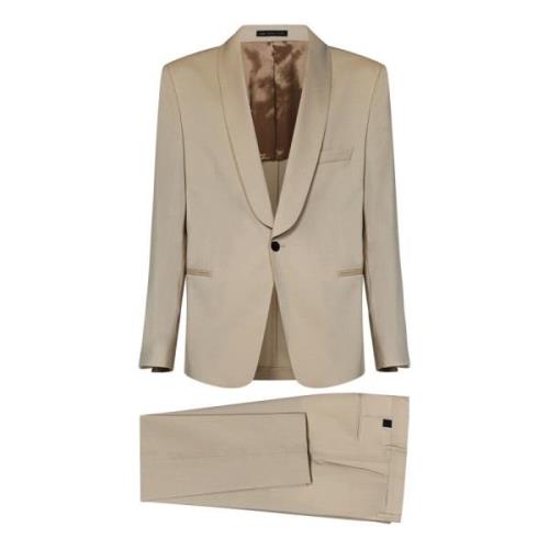 Low Brand Single Breasted Suits Beige, Herr