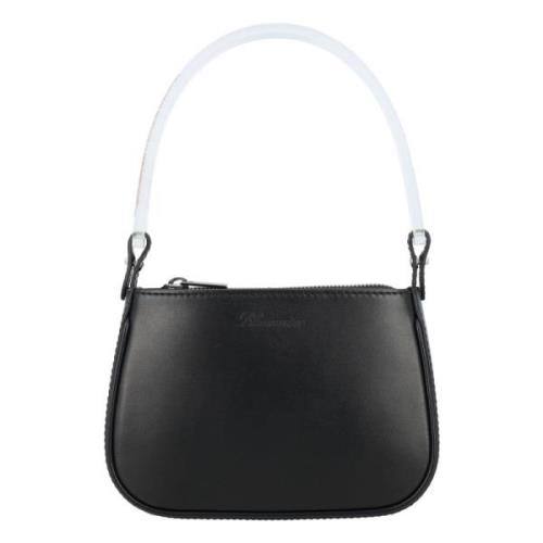 Blumarine Svart Mini PVC-handväska med Transparent Handtag Black, Dam