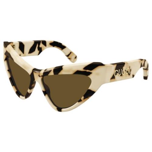 Gucci Ivory Havana Sunglasses Multicolor, Dam