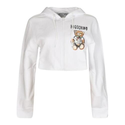 Moschino Stiliga Sweaters Kollektion White, Dam