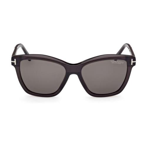 Tom Ford Kvadratiska solglasögon Lucia polariserade Black, Unisex