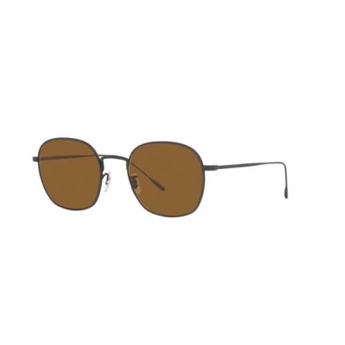 Oliver Peoples Matte Black/True Brown Solglasögon Ades Black, Unisex