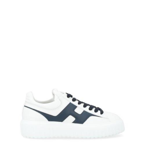 Hogan Vit och Marinblå Läder Sneakers White, Herr