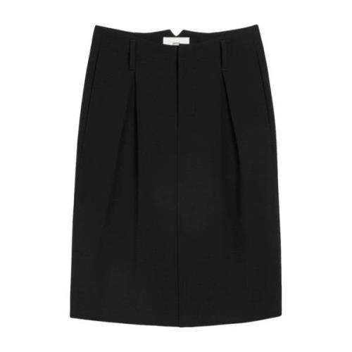 Ami Paris Midi Skirts Black, Dam
