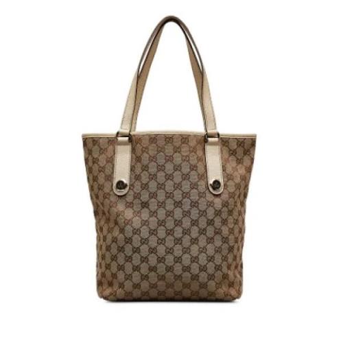 Gucci Vintage Pre-owned Laeder totevskor Brown, Dam