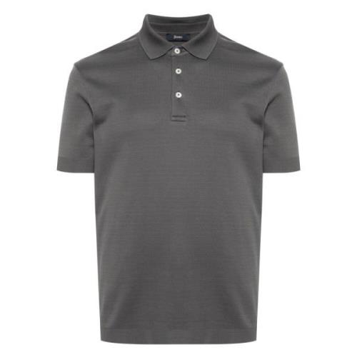 Herno Polo Shirts Gray, Herr