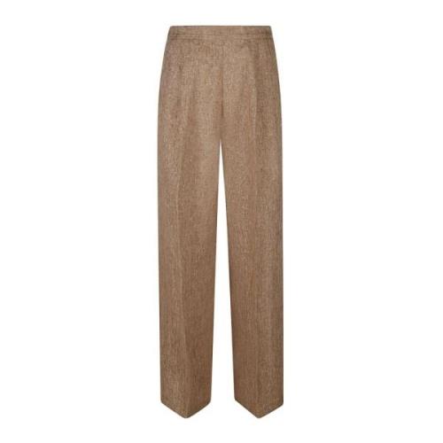 Forte Forte Straight Trousers Brown, Dam