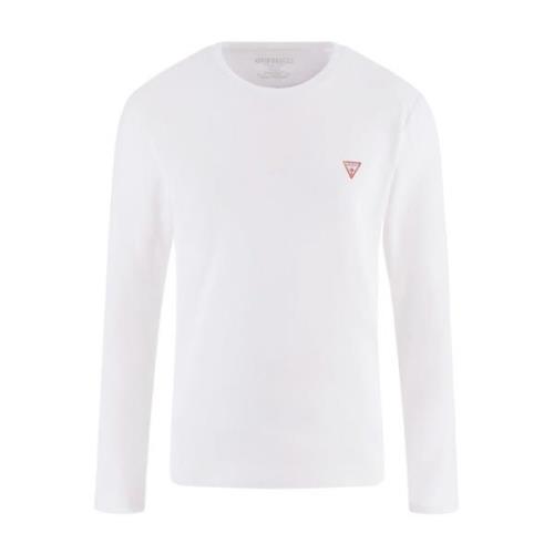 Guess Basic Stretch Långärmad T-shirt White, Herr