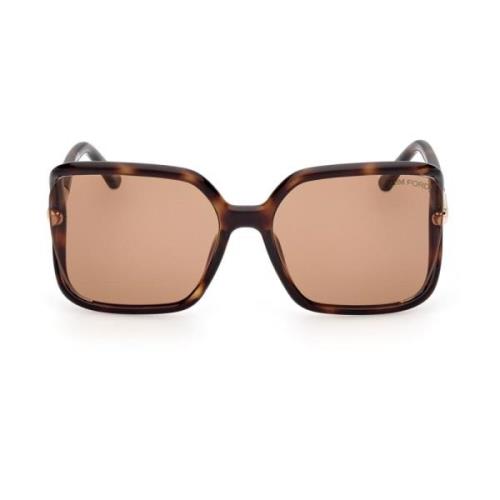 Tom Ford Klassiska Fjäril Solglasögon Brun Havana Brown, Unisex