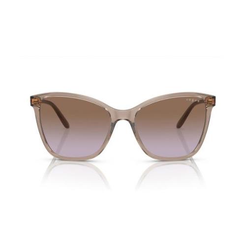 Vogue Oversized Transparent Solglasögon med Lila Linser Beige, Dam