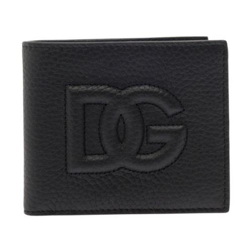 Dolce & Gabbana Svarta Plånböcker med DG Präglad Logotyp Black, Herr