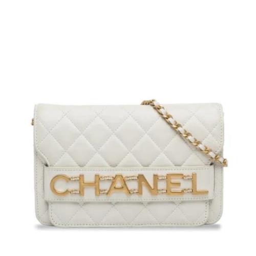 Chanel Vintage Pre-owned Laeder crossbodyvskor White, Dam