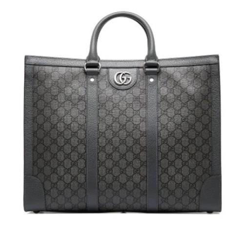 Gucci Vintage Pre-owned Tyg totevskor Gray, Dam