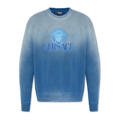 Versace Tryckt sweatshirt Blue, Herr