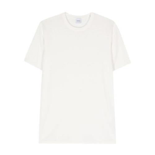 Aspesi Vit Bomull T-shirt med Ribbade Kanter White, Herr