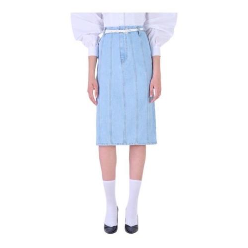 Silvian Heach Denim Skirts Blue, Dam