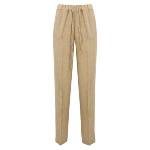 Re-Hash Straight Trousers Beige, Dam