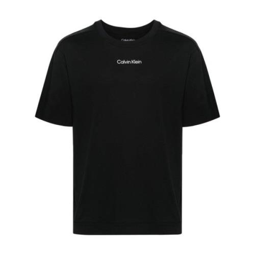 Calvin Klein Sportig Svart T-shirt med Logo Print Black, Herr