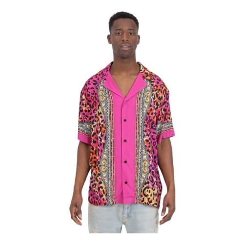 Just Cavalli Leopardmönstrad Skjorta Multicolor, Herr
