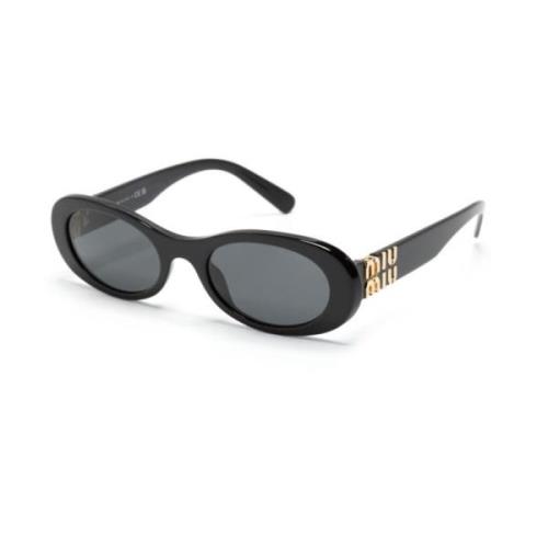 Miu Miu Svarta solglasögon med originalfodral Black, Dam