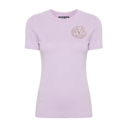 Versace Jeans Couture Lila Logo T-shirt Purple, Dam