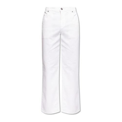 Etro Logo-broderade jeans White, Herr
