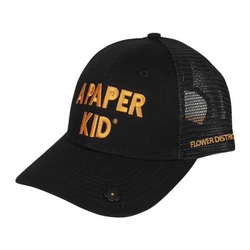 A Paper Kid Hats Black, Unisex