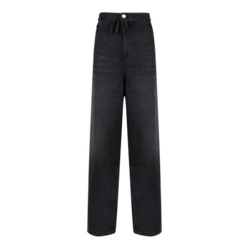 Isabel Marant Straight Jeans Black, Dam