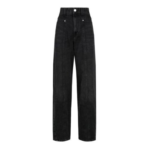 Isabel Marant Straight Jeans Black, Dam